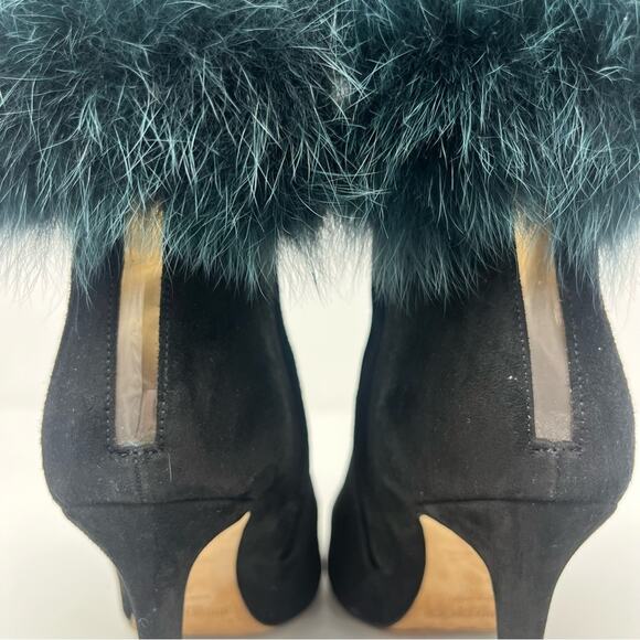 Jimmy Choo Boots Tesler Suede Pom Pom Ankle Booties - Picture 8 of 10